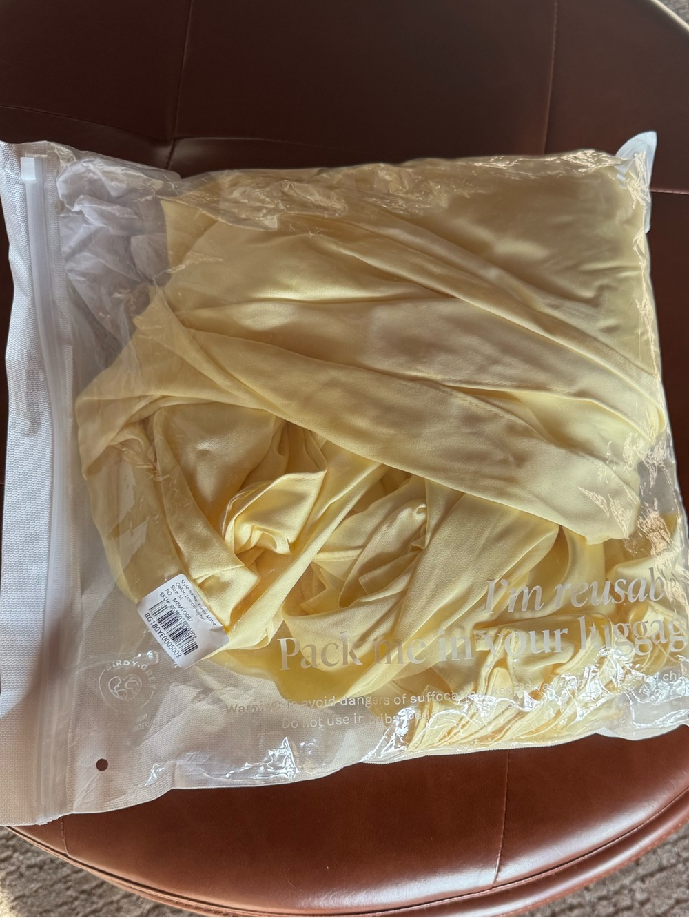 Lemon Sorbet Satin Cape Halter Eileen Matte Slit Dress - Picture 10 of 11